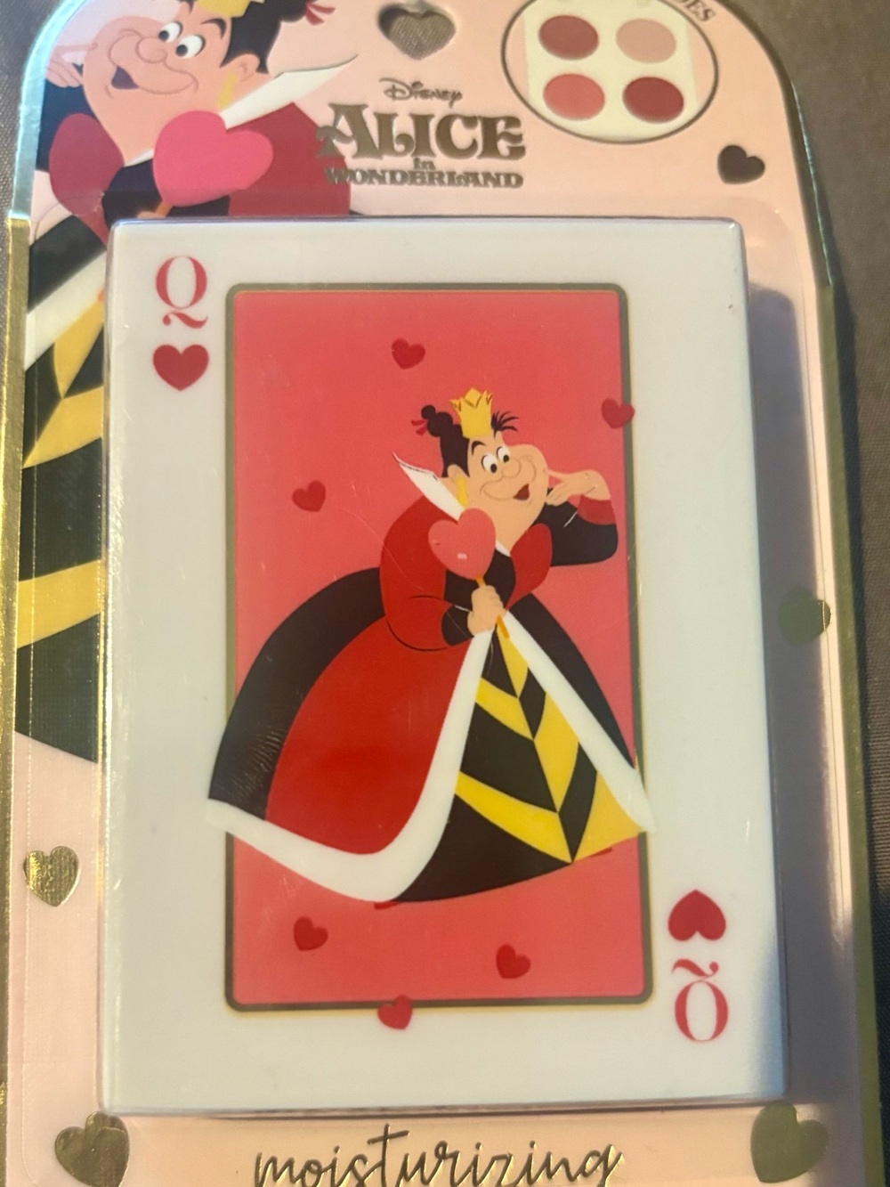 Disney Alice in Wonderland Queen of Hearts Pink Red Lip Balm & Gloss